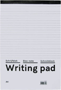 Schrijfblok 80 vel, budget, A4, lijn, 10 stuks