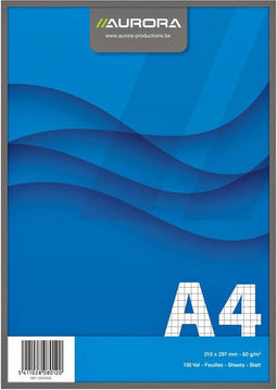 Schrijfblok Aurora A4 ruit 5x5mm 100vel 60gr | 10 stuks