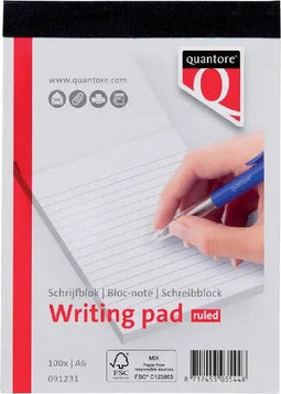 Schrijfblok Quantore A6 gelinieerd | 12 stuks