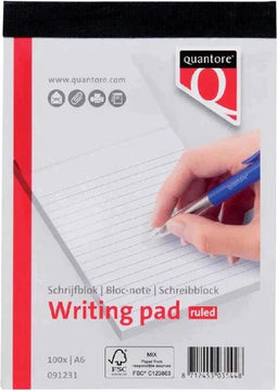 Schrijfblok Quantore A6 gelinieerd | 2 stuks
