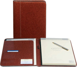 Schrijfmap A5 Palermo bruin met notitieblok formaat 195 x 243 cm