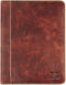 Schrijfmap Leer Brepols Maverick Dalian Mark II A4 25x32cm zonder rits donkerbruin.
