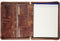 Schrijfmap Leer Brepols Maverick Dalian Mark II A4 27x34.5cm met rits donkerbruin.