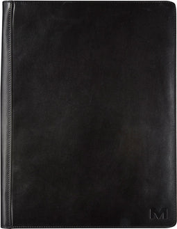 Schrijfmap Maverick All Black A4 met rits en blocnote leer zwart