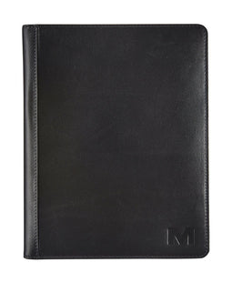 Schrijfmap Maverick All Black A5 inclusief blocnote leer zwart