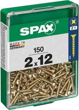 Schroefdoos SPAX 4081020200122 Houten schroef Platte kop (2 x 12 mm) (2,0 x 12 mm)