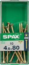 Schroefdoos SPAX 4081020450802 Houten schroef Platte kop (4,5 x 80 mm)