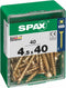 Schroefdoos SPAX Houten schroef Platte kop (4,5 x 40 mm)