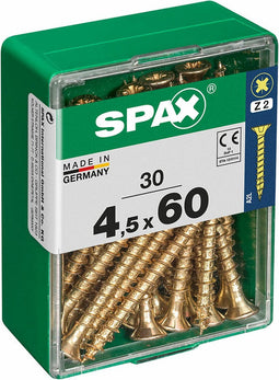 Schroefdoos SPAX Houten schroef Platte kop (4,5 x 60 mm)