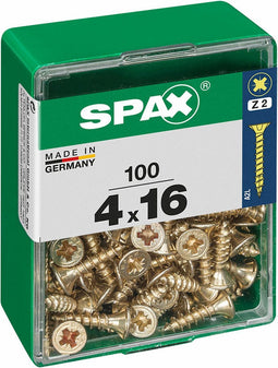 Schroefdoos SPAX Houten schroef Platte kop (4 x 16 mm) (4,0 x 16 mm)