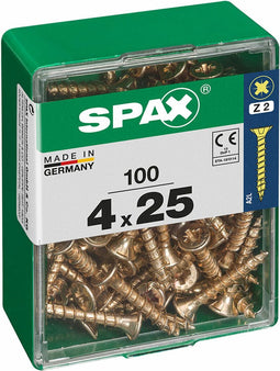 Schroefdoos SPAX Houten schroef Platte kop (4 x 25 mm) (4,0 x 25 mm)