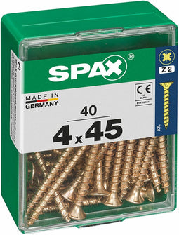 Schroefdoos SPAX Houten schroef Platte kop (4 x 45 mm) (4,0 x 45 mm)