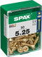 Schroefdoos SPAX Houten schroef Platte kop (5 x 25 mm) (5,0 x 25 mm)