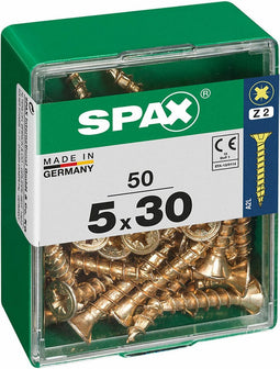 Schroefdoos SPAX Houten schroef Platte kop (5 x 30 mm) (5,0 x 30 mm)