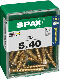 Schroefdoos SPAX Houten schroef Platte kop (5 x 40 mm) (5,0 x 40 mm)