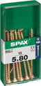 Schroefdoos SPAX Yellox Hout Platte kop 10 Onderdelen (5 x 80 mm)