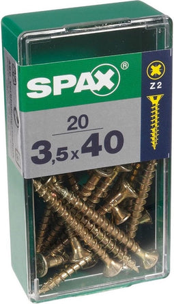 Schroefdoos SPAX Yellox Hout Platte kop 30 pcs (4,5 x 50 mm)