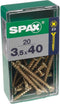 Schroefdoos SPAX Yellox Hout Platte kop 30 pcs (4,5 x 50 mm)
