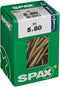 Schroefdoos SPAX Yellox Hout Platte kop 50 Onderdelen (5 x 80 mm)
