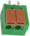 SCHROEFLOZE CONNECTOR, 2 POLEN, GROEN, PITCH = 5mm (SCREW02SL)