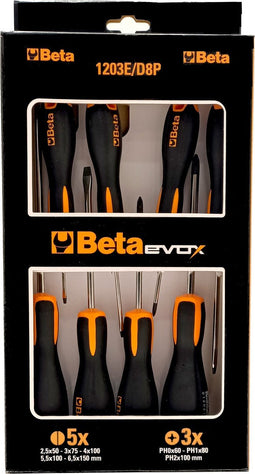Schroevendraaierset Beta Tools Evox 1203E/D8P - 8 delig