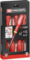 Schroevendraaierset Facom Protwist Isolated 1000V AT5VE.PB Plat Pozidriv 5 Onderdelen