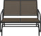 Schuifbank tuin 120,5x76x86,5 cm textielfolie en staal bruin