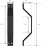 Schuifdeurgreep zwart | 22cm | Inclusief schroeven | Handgrepen Kast | Handgreep | Deurbeslag | Greep Schuifdeur | Onderdelen | Meubel Handvat | Keukengreep | Meubelbeslag | Metaal | Gietijzer |