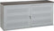 Schuifdeurkast met geperforeerde deuren breed 160cm diep 45cm hoogte 72,5cm bladkleur wit framekleur wit (ral9010)