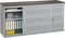 Schuifdeurkast met geperforeerde deuren breed 160CM diep 45CM hoogte 72,5CM bladkleur Licht Eiken framekleur Wit (RAL9010)