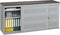 Schuifdeurkast met geperforeerde deuren breed 160cm diep 45cm hoogte 72,5cm bladkleur wit framekleur wit (ral9010)