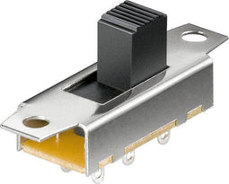 Schuifschakelaar voor inbouwtoepassingen met 6 soldeerpunten - 2x ON - max 150V