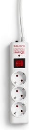 Schuko 3-socket plugboard with power switch Salicru 680BA000001 (1,5 m)