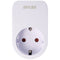Schuko adapter plug 1-way with 2x USB charging socket and practical mobile phone holder