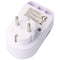 Schuko adapter plug 1-way with 2x USB charging socket and practical mobile phone holder