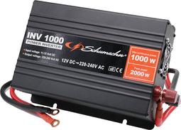 Schumacher - INV 1000 Modified Sine Wave Inverter 12V DC naar 230V AC - 1000W, Beveiligd
