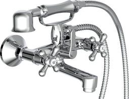 SCHÜTTE Elk Badkraan - Mengkraan - incl, Doucheset - Hartafstand 150 mm - Chroom