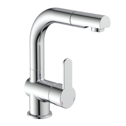 SCHÜTTE London Wastafelkraan - Mengkraan - met Waste -Uittrekbare Mousseur - Chroom