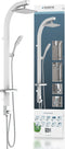 SCHÜTTE Madagaskar Douchesysteem - Regendouche - lengte 123 cm - Wit & Chroom
