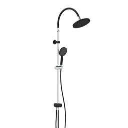 SCHÜTTE Matao Rain Douchesysteem - Regendouche - Flexibele Hoofddouchehouder - Chroom & Zwart Mat