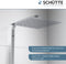 SCHÜTTE Ocean Douchesysteem - Regendouche - met Thermostatische Douchekraan - Geïntegreerd glazen Planchet met Push-Button Omsteller - Hartafstand 150 mm - Chroom & Wit