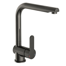 SCHÜTTE Rio Design Keukenkraan - Mengkraan - Hoge, Draaibare Uitloop - Zijdelingse Greep - Gunmetal-look