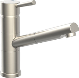 SCHÜTTE Unicorn Design Keukenkraan - Mengkraan - Lage, Draaibare en Uittrekbare Uitloop - Roestvrije Staal-Look