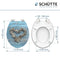 SCHÜTTE WC-Bril 80540 SHELL HEART - High Gloss - MDF-Hout - Soft Close - Verchroomde Scharnieren - Belastbaar tot 175 kg - Decor - 1-zijdige Print
