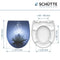 SCHÜTTE WC-Bril 82582 WATER LILY - High Gloss - Duroplast - Soft Close - Afklikbaar - RVS-Scharnieren - Belastbaar tot 175 kg - Decor - 1-zijdige Print