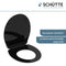 SCHÜTTE WC-Bril 82710 SLIM BLACK - Duroplast - Super Dun - Soft Close - Afklikbaar - RVS-Scharnieren - Belastbaar tot 175 kg - Gelakt - Zwart Mat