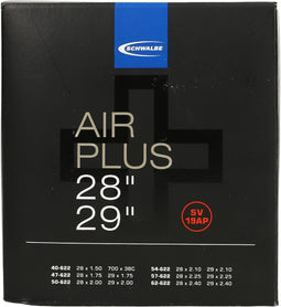 Schwalbe Air Plus Binnenband - 19ap - 28/29 X 1.50/2.35 - 100% recyclebaar - Butylrubber - Zwart