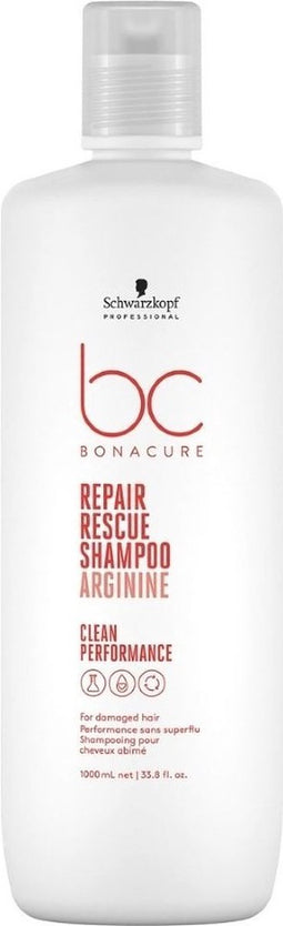 Schwarzkopf Bonacure Repair Rescue Shampoo - 1000 ml- Normale shampoo - Voor Alle haartypes -