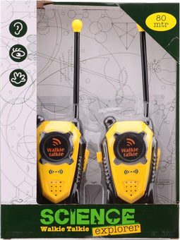 Science Explorer walkie talkie bereik +/- 80 mtr.