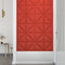 vidaXL - Wandpanelen - 12 - st - 0,54 - m² - 30x30 - cm - kunstleer - rood